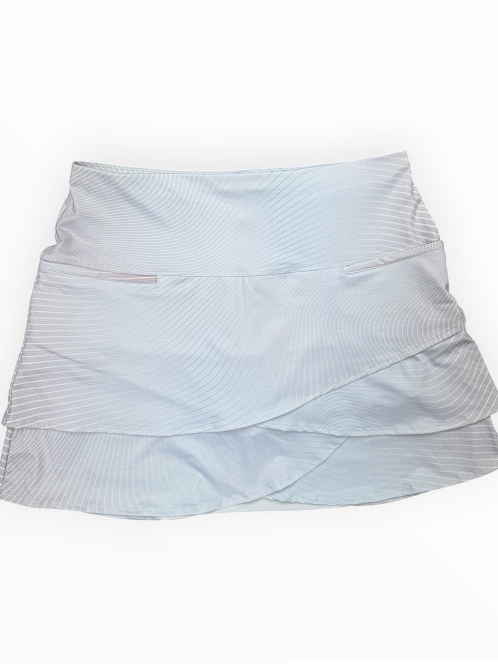 Lucky in Love Light Blue Athletic Skort with Pink Logo